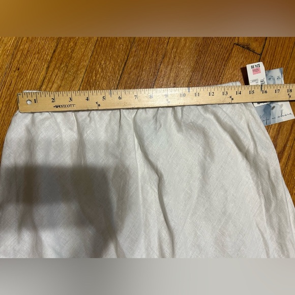 NWT SHIPS N SHORE  White Linen Midi Skirt Sz 14 - Picture 4 of 8